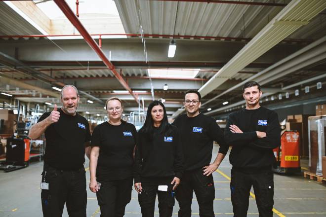 Colleagues at a JYSK Distribution Centre
